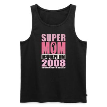 Mom Birthday 2008 | Super Mom - Men's Premium Organic Tank Top - black - Front - Michal (187cm)