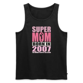 Mom Birthday 2007 | Super Mom - Men's Premium Organic Tank Top - black - Front - Michal (187cm)