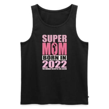 Mom Birthday 2022 | Super Mom - Men's Premium Organic Tank Top - black - Front - Michal (187cm)