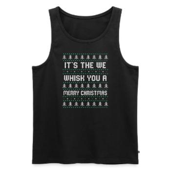 Ugly Xmas 5 - Whisk Merry Christmas - Männer Premium Bio Tank Top - Schwarz - Vorne - Michal (187cm)