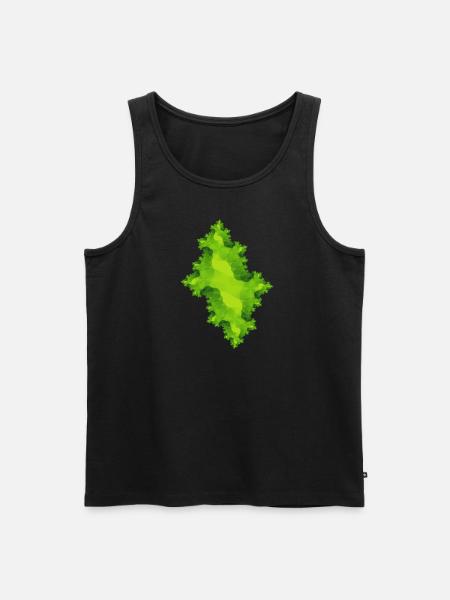 Fractal Green - Men's Premium Organic Tank Top - black