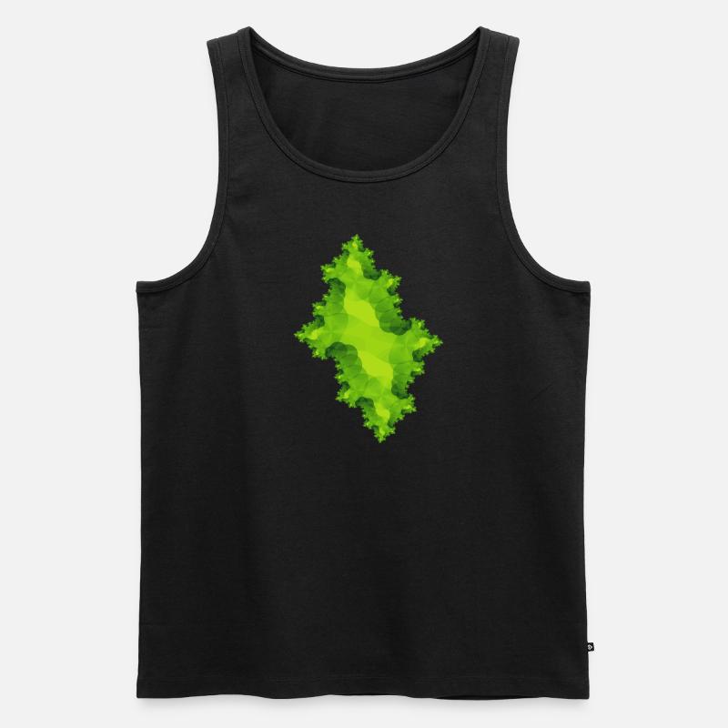 fraktal gruen - Männer Premium Bio Tank Top - Schwarz