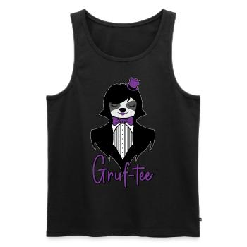 Gruf-Tee Goth Sloth Grufti Gothic Faultier Gruftee - Männer Premium Bio Tank Top - Schwarz - Vorne - AI Model Male 178 light (178cm)