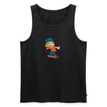 Skateboad kid - Men's Premium Organic Tank Top - black - Front - AI Model Male 178 light (178cm)