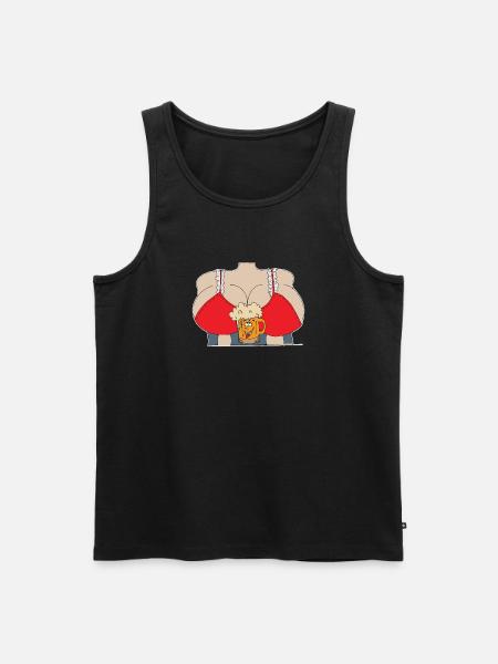 brüste - Männer Premium Bio Tank Top - Schwarz