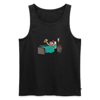 Patient beer gift - Men's Premium Organic Tank Top - black - Front - AI Model Male 178 light (178cm)