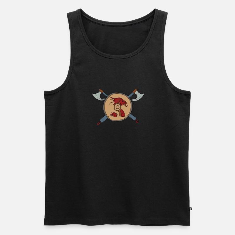 Wikinger Schild Vikings - Männer Premium Bio Tank Top - Schwarz