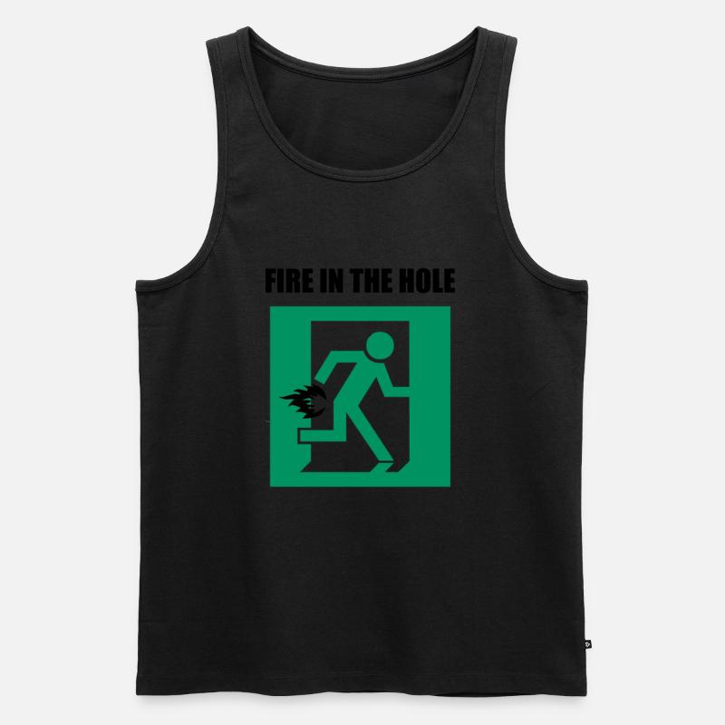 Fire in teh Hole - Männer Premium Bio Tank Top - undefined