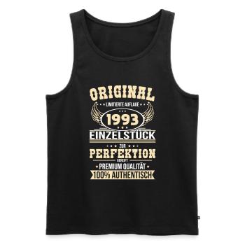 30th birthday - Original 1993 unique piece - Men's Premium Organic Tank Top - black - Front - AI Model Male 178 light (178cm)