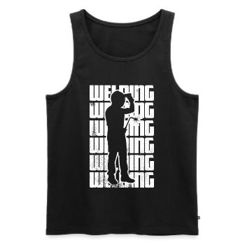 Fun welding - Men's Premium Organic Tank Top - black - Front - AI Model Male 178 light (178cm)