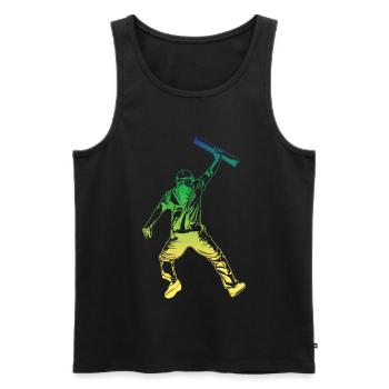 Architekt Retro Stil - Männer Premium Bio Tank Top - Schwarz - Vorne - AI Model Male 178 light (178cm)