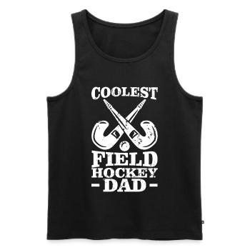 Coolest Hockey Dad - Men's Premium Organic Tank Top - black - Front - AI Model Male 178 light (178cm)