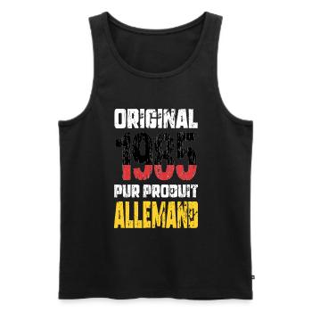 40th Anniversary - Original - 1985 - German - Men's Premium Organic Tank Top - black - Front - Michal (187cm)