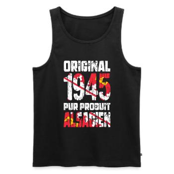 80th Anniversary - Original - 1945 - Alsatian - Men's Premium Organic Tank Top - black - Front - AI Model Male 178 light (178cm)