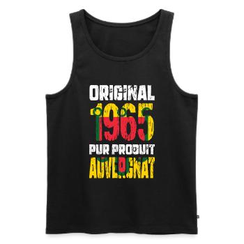 60-jähriges Jubiläum - Original - 1965 - Auvergne - Männer Premium Bio Tank Top - Schwarz - Vorne - Michal (187cm)