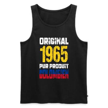 60. Geburtstag - Original - 1965 - Kolumbianisch - Männer Premium Bio Tank Top - Schwarz - Vorne - Michal (187cm)
