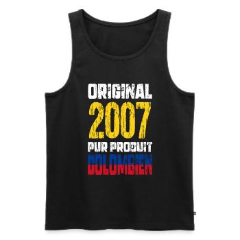 18. Geburtstag - Original - 2007 - Kolumbianisch - Männer Premium Bio Tank Top - Schwarz - Vorne - Michal (187cm)
