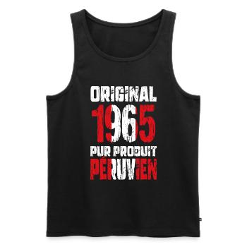 60. Geburtstag - Original 1965 - Peruanisch - Männer Premium Bio Tank Top - Schwarz - Vorne - Michal (187cm)