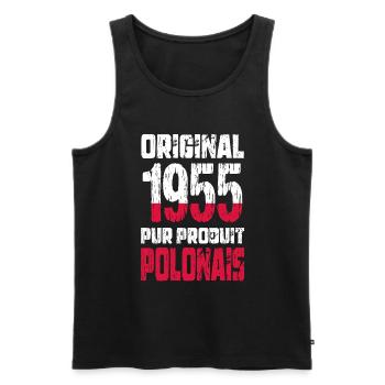 70. Geburtstag - Original 1955 - Polnisch - Männer Premium Bio Tank Top - Schwarz - Vorne - Michal (187cm)