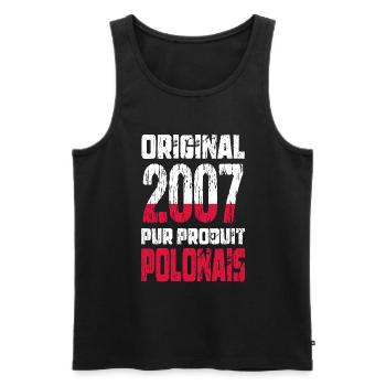18. Geburtstag - Original 2007 - Polnisch - Männer Premium Bio Tank Top - Schwarz - Vorne - Michal (187cm)