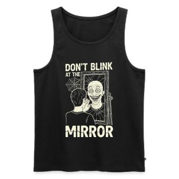 Horror Motiv Spiegelbild - Männer Premium Bio Tank Top - Schwarz - Vorne - AI Model Male 178 light (178cm)