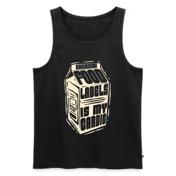 Laktoseintolerant Checking Food Labels - Männer Premium Bio Tank Top - Schwarz - Vorne - Michal (187cm)