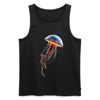 Qualle Jellyfish Feuerqualle Medusa Süße Quallen - Männer Premium Bio Tank Top - Schwarz - Vorne - AI Model Male 178 light (178cm)