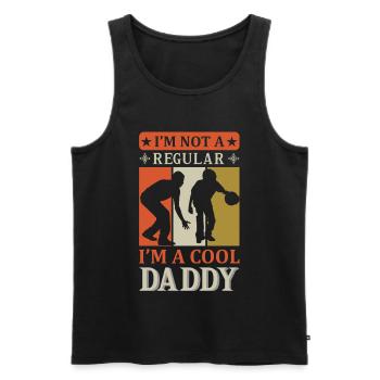 Papa Cool Shirt Papa drôle - Débardeur bio Premium Homme - noir - Devant - Michal (187cm)