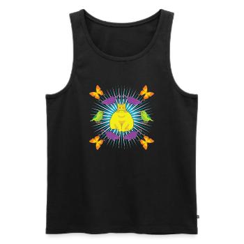 Kattguden! - Men's Premium Organic Tank Top - black - Front - Michal (187cm)