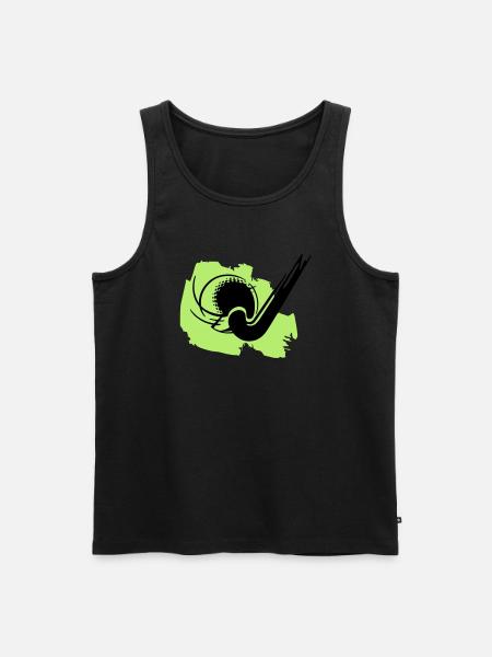 Hockeyschlaeger und Ball - Männer Premium Bio Tank Top - Schwarz
