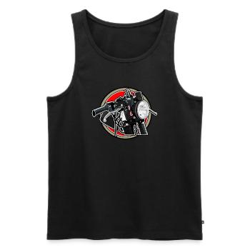 Motorcycle - Men's Premium Organic Tank Top - black - Front - Michal (187cm)