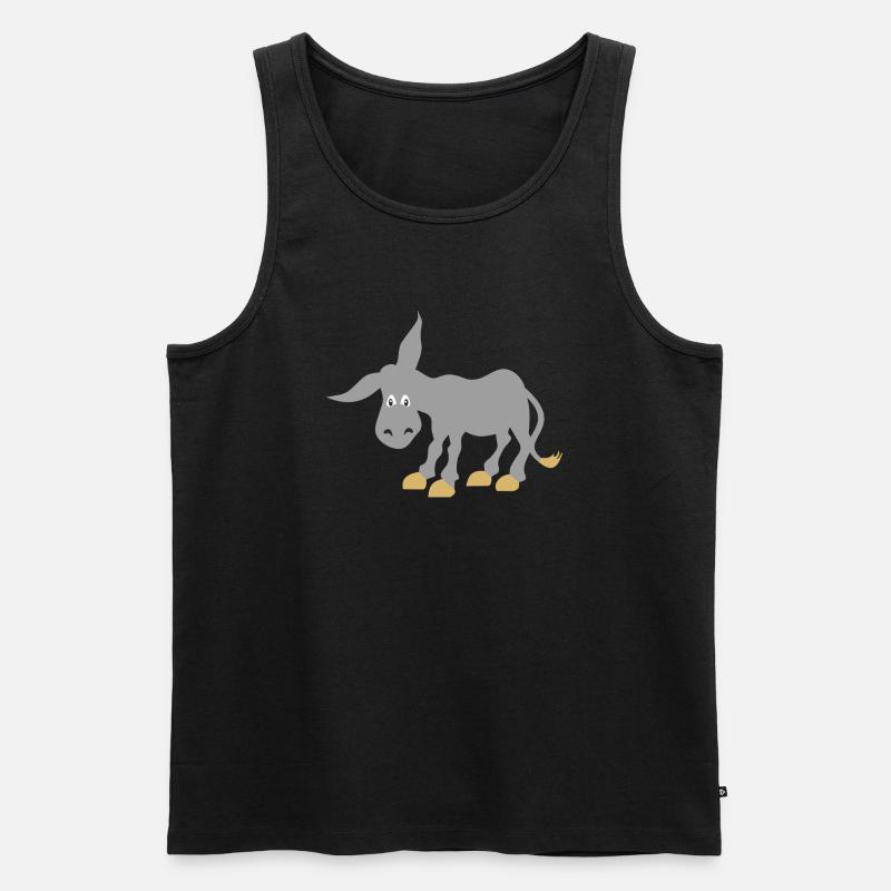 esel - Männer Premium Bio Tank Top - Schwarz