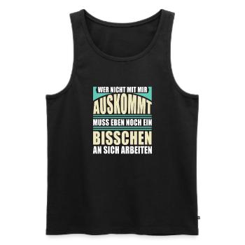 Sarkusmus Spruch Schwarzer Humor Lustiges Ironie - Männer Premium Bio Tank Top - Schwarz - Vorne - Michal (187cm)