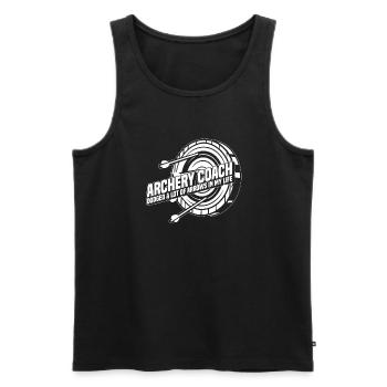 Bogenschießen Bogensport Bogenschütze - Männer Premium Bio Tank Top - Schwarz - Vorne - Michal (187cm)