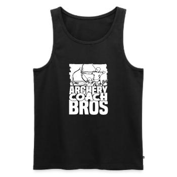 Bogenschießen Bogensport Bogenschütze - Männer Premium Bio Tank Top - Schwarz - Vorne - Michal (187cm)