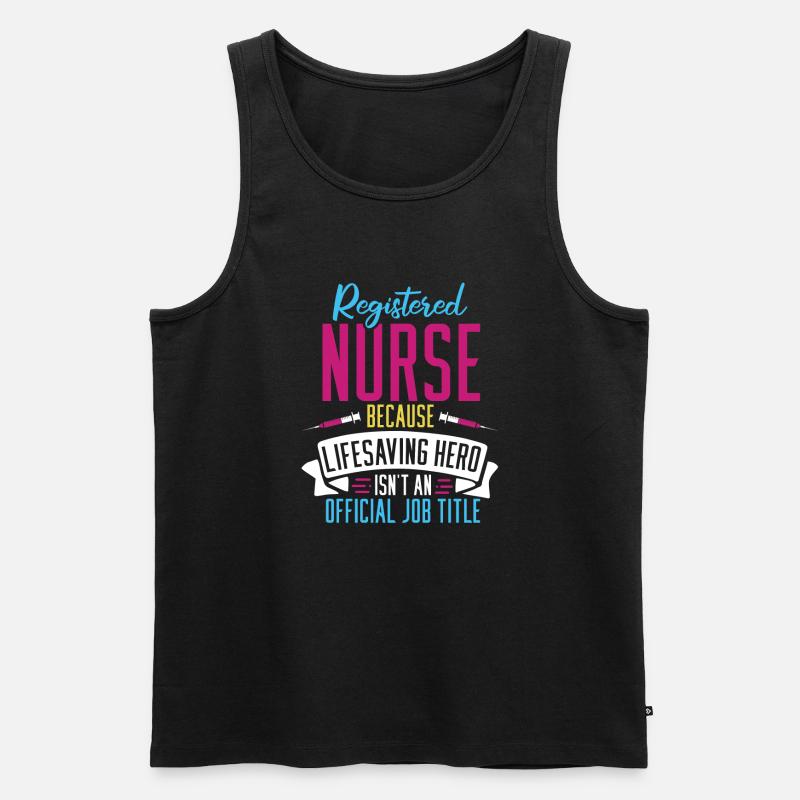 Krankenschwester - Männer Premium Bio Tank Top - Schwarz