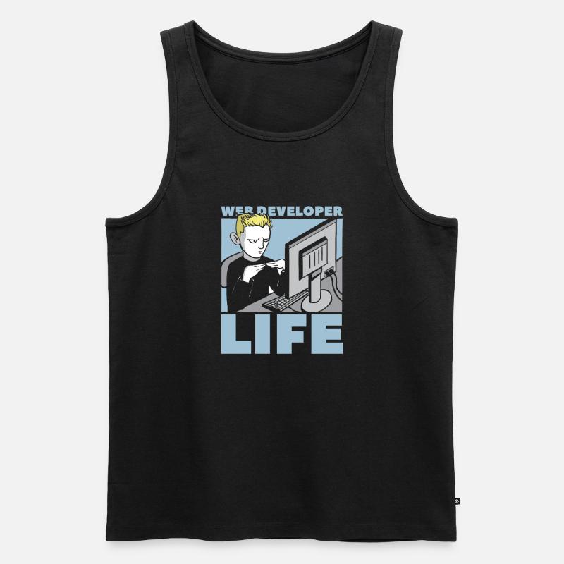 Web Entwickler Webdeveloper Web-Entwickler - Männer Premium Bio Tank Top - Schwarz