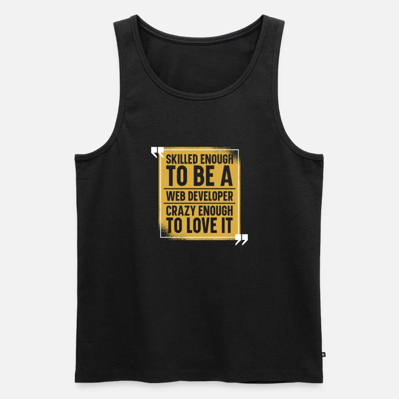 Web Entwickler Webdeveloper Web-Entwickler - Männer Premium Bio Tank Top - Schwarz
