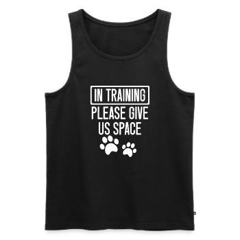 Hundetrainer Pfoten - Männer Premium Bio Tank Top - Schwarz - Vorne - Michal (187cm)