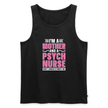 Krankenschwester Mutter - Männer Premium Bio Tank Top - Schwarz - Vorne - Michal (187cm)