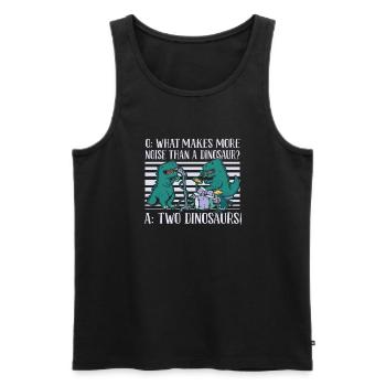 Dinosaurier Erwachsener Dinosaurier - Männer Premium Bio Tank Top - Schwarz - Vorne - Michal (187cm)