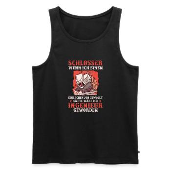 Schmied Metallbauer Lustig Schlosser - Männer Premium Bio Tank Top - Schwarz - Vorne - Michal (187cm)