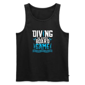Diving Divers - Men's Premium Organic Tank Top - black - Front - AI Model Male 178 light (178cm)
