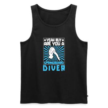 Diving Diver Funny - Men's Premium Organic Tank Top - black - Front - AI Model Male 178 light (178cm)
