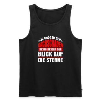 Schwarzer Humor Ironie - Männer Premium Bio Tank Top - Schwarz - Vorne - Michal (187cm)