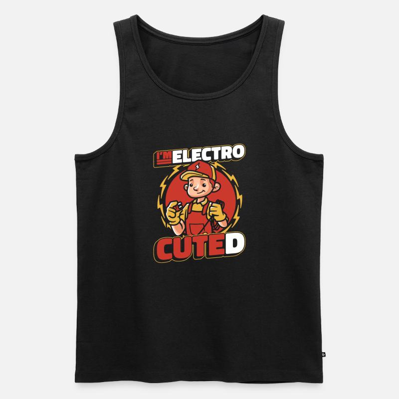 Electrician Electronics technician Construction electrician - Men's Premium Organic Tank Top - black