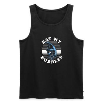 Windsurfing Windsurfer Eat my bubbles - Men's Premium Organic Tank Top - black - Front - AI Model Male 178 light (178cm)