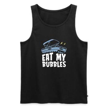 Pontonboot Iss Meine Blasen - Männer Premium Bio Tank Top - Schwarz - Vorne - Michal (187cm)