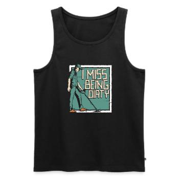 Prospectors Digging Treasure - Men's Premium Organic Tank Top - black - Front - AI Model Male 178 light (178cm)