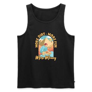 Prospectors Digging Treasure - Men's Premium Organic Tank Top - black - Front - AI Model Male 178 light (178cm)